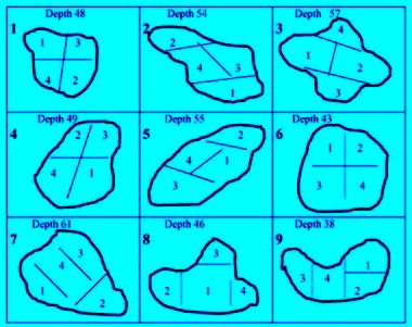 Pin sheet with segmented greens